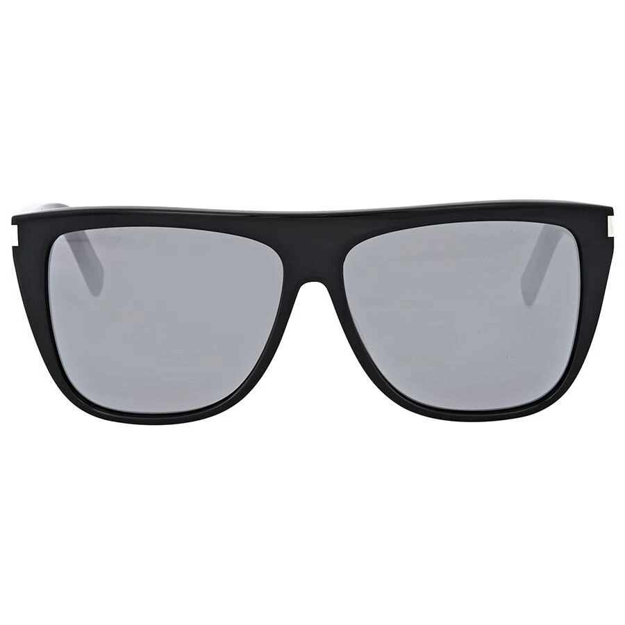 商品Yves Saint Laurent|Grey Mirror Rectangular Unisex Sunglasses SL 1 001 59,价格¥1489,第1张图片