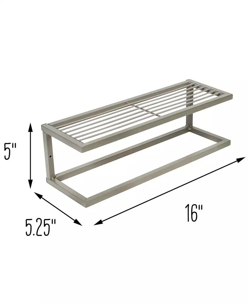 商品Honey Can Do|Steel Slatted Bathroom Shelf with Towel Bar,价格¥206,第3张图片详细描述