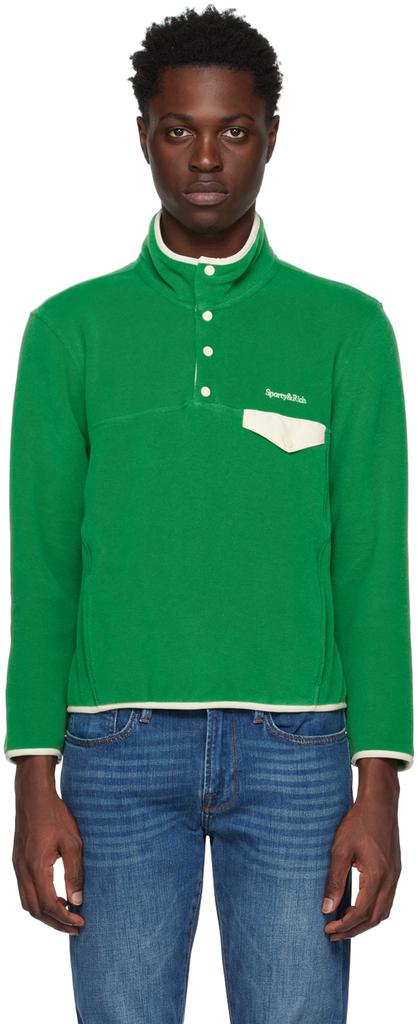 Green Serif Sweatshirt商品第1张图片规格展示
