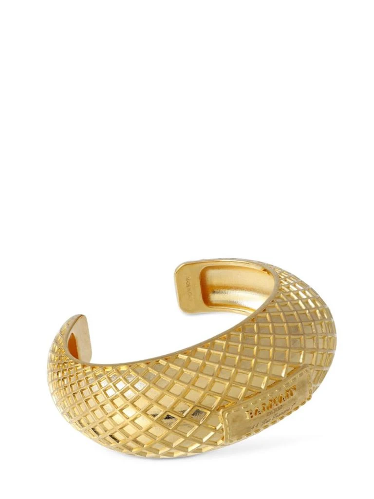 商品Balmain|Signature Grid黄铜手镯,价格¥3711,第2张图片详细描述