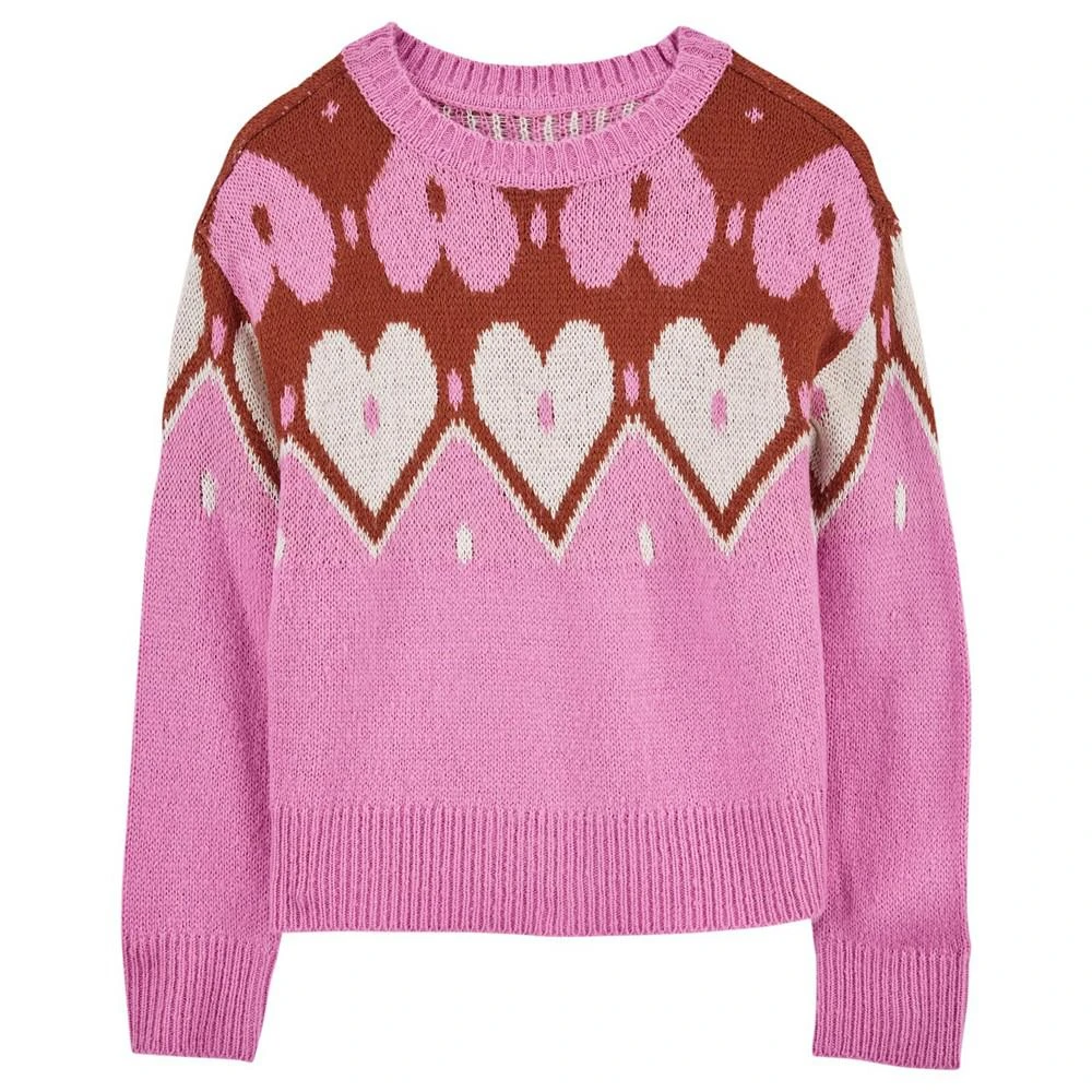 商品Carter's|Little Girls Heart Mohair-Like Sweater,价格¥322,第1张图片