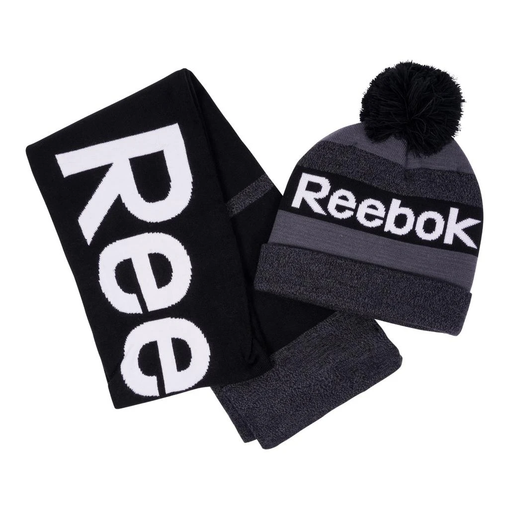 商品Reebok|Reebok Men's Pompom Beanie and Scarf Set,价格¥38,第1张图片