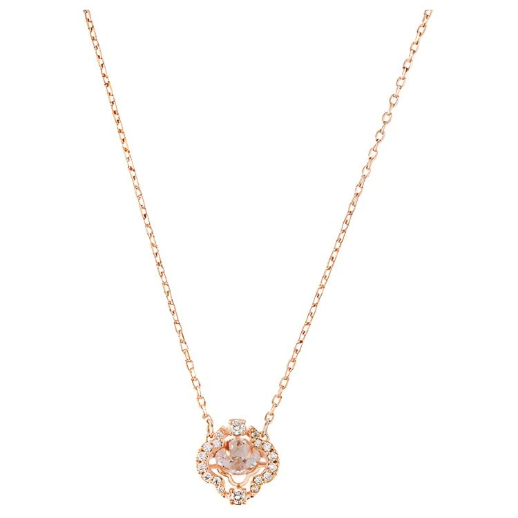 商品[国内直发] Swarovski|施华洛世奇 幸运四叶草 水晶 项链 女款 玫瑰金色,价格¥640,第1张图片