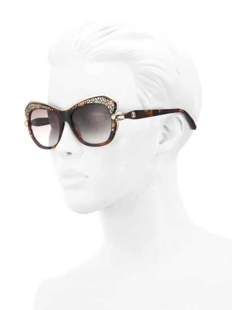 商品Roberto Cavalli|Animal-Print 56MM Geometric Round Sunglasses,价格¥1321,第2张图片详细描述