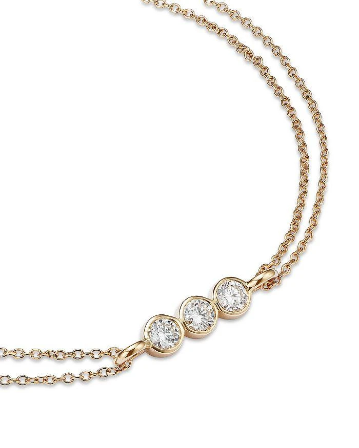 商品Moon & Meadow|14K Yellow Gold Lab Grown Diamond Trio Bezel Chain Bracelet,价格¥4868,第3张图片详细描述