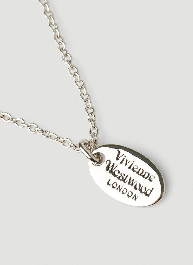 商品Vivienne Westwood|Tag Pendant Necklace in Silver,价格¥628,第2张图片详细描述