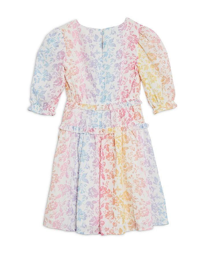 商品BCBG|Girls' Rainbow Floral Peasant Dress - Big Kid,价格¥185,第2张图片详细描述