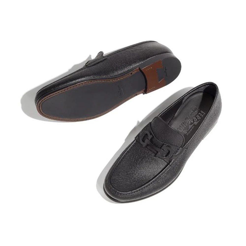 Salvatore Ferragamo 菲拉格慕 男士黑色小牛皮乐福鞋 02-A879-688525 商品