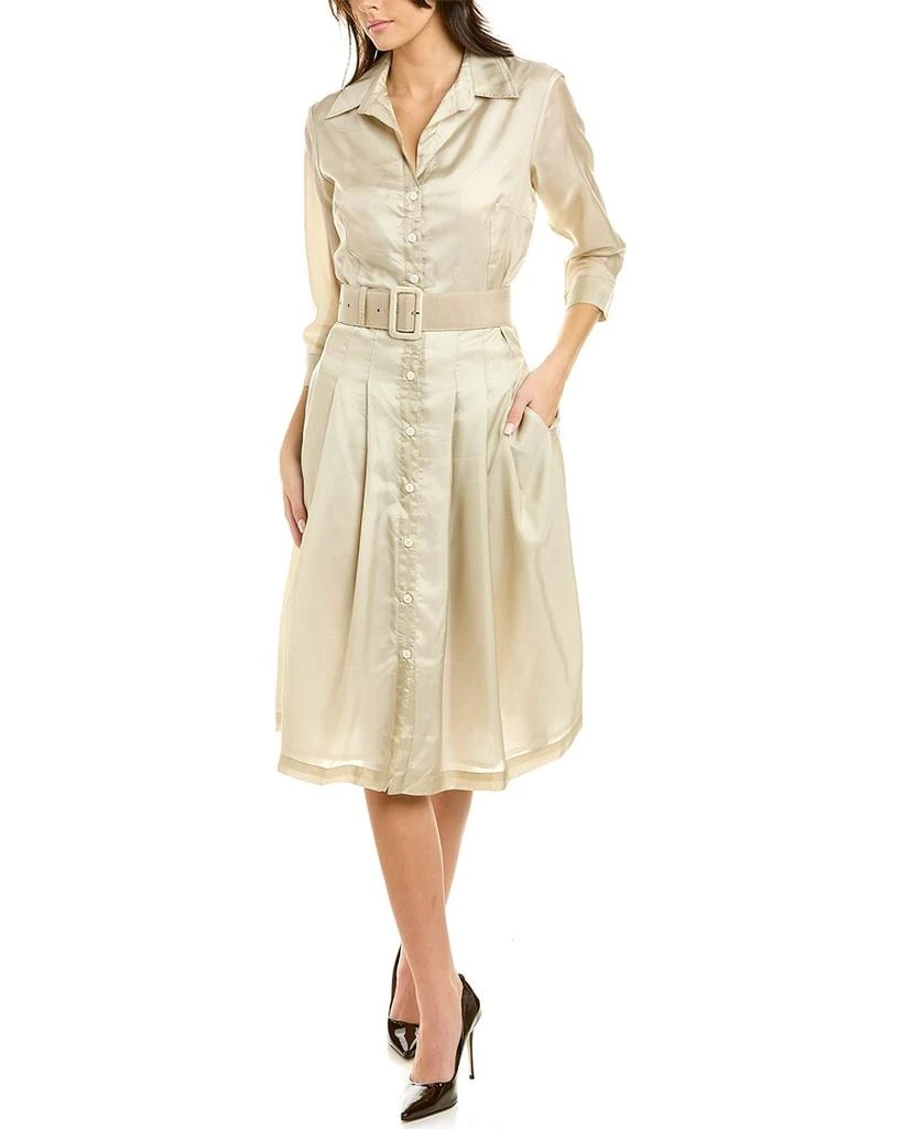 商品SAMANTHA SUNG|Samantha Sung Audrey D 3 Silk Shirtdress,价格¥3139,第1张图片