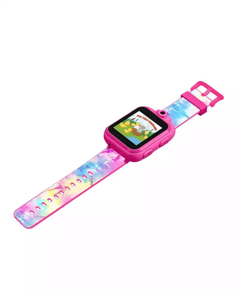 商品Playzoom|Kid's 2 Pink, Blue and Yellow Tie Dye Tpu Strap Smart Watch,价格¥191,第3张图片详细描述