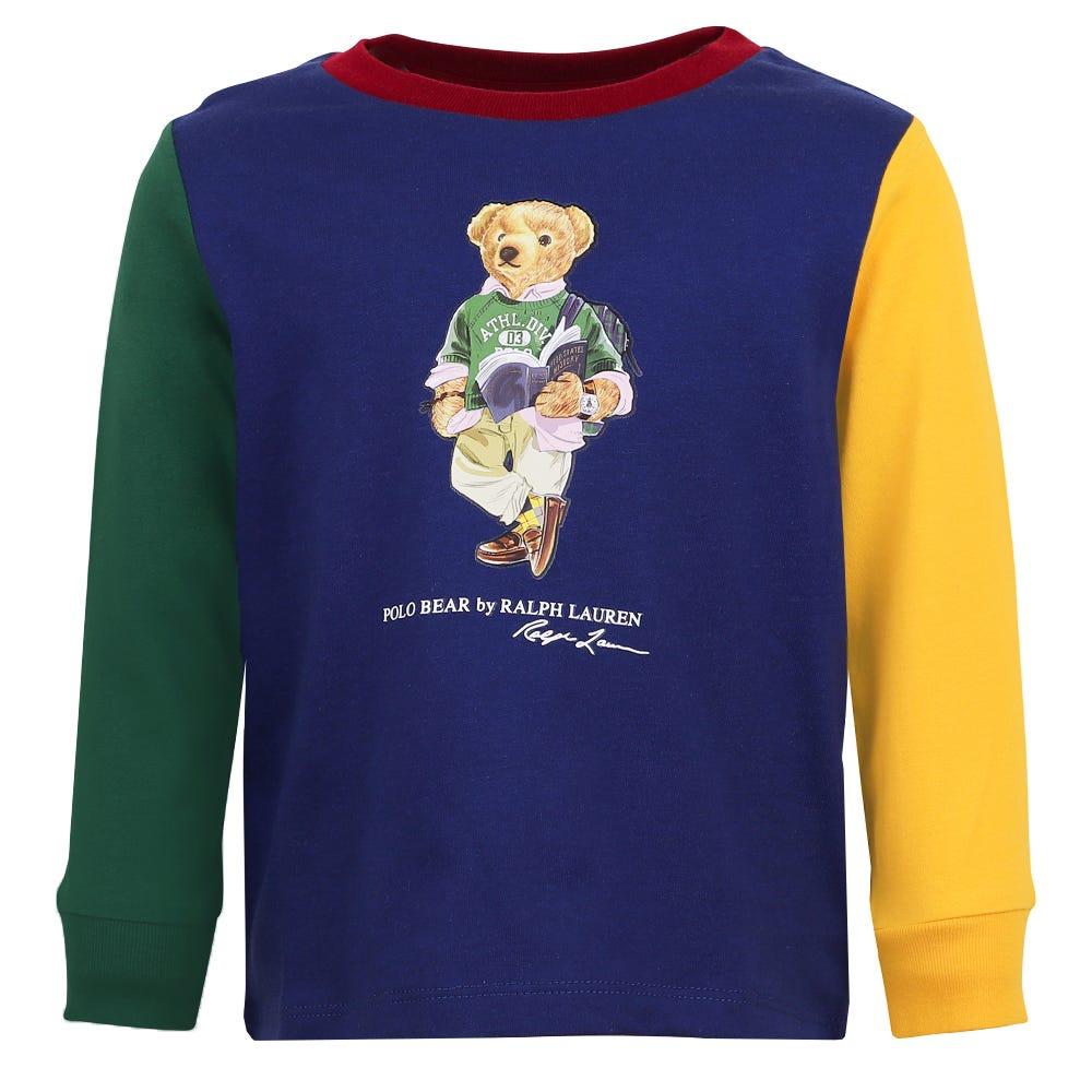 Multicoloured Polo Bear Motif Long Sleeve T Shirt & Joggers Set商品第3张图片规格展示