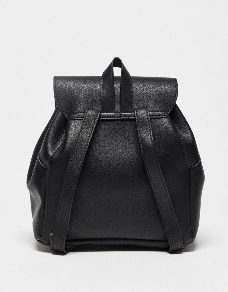 ASOS DESIGN soft minimal backpack in black商品第2张图片规格展示