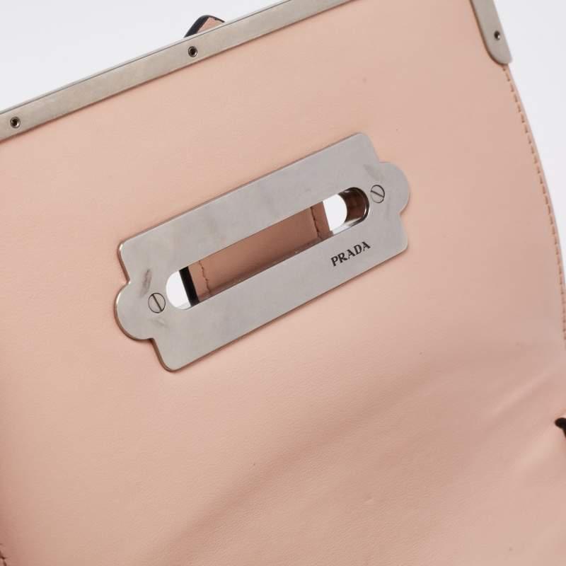 Prada Beige Leather Cahier Flap Shoulder Bag商品第7张图片规格展示