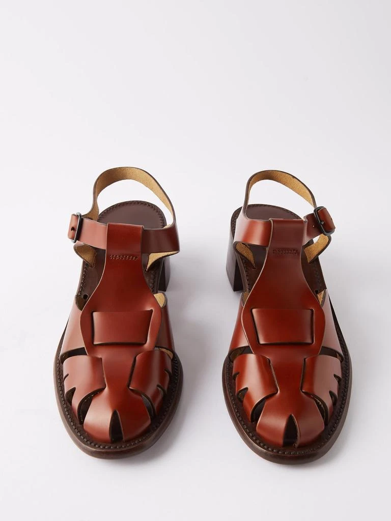 商品Hereu|Pesca 20 cutout leather heeled sandals,价格¥2425,第5张图片详细描述