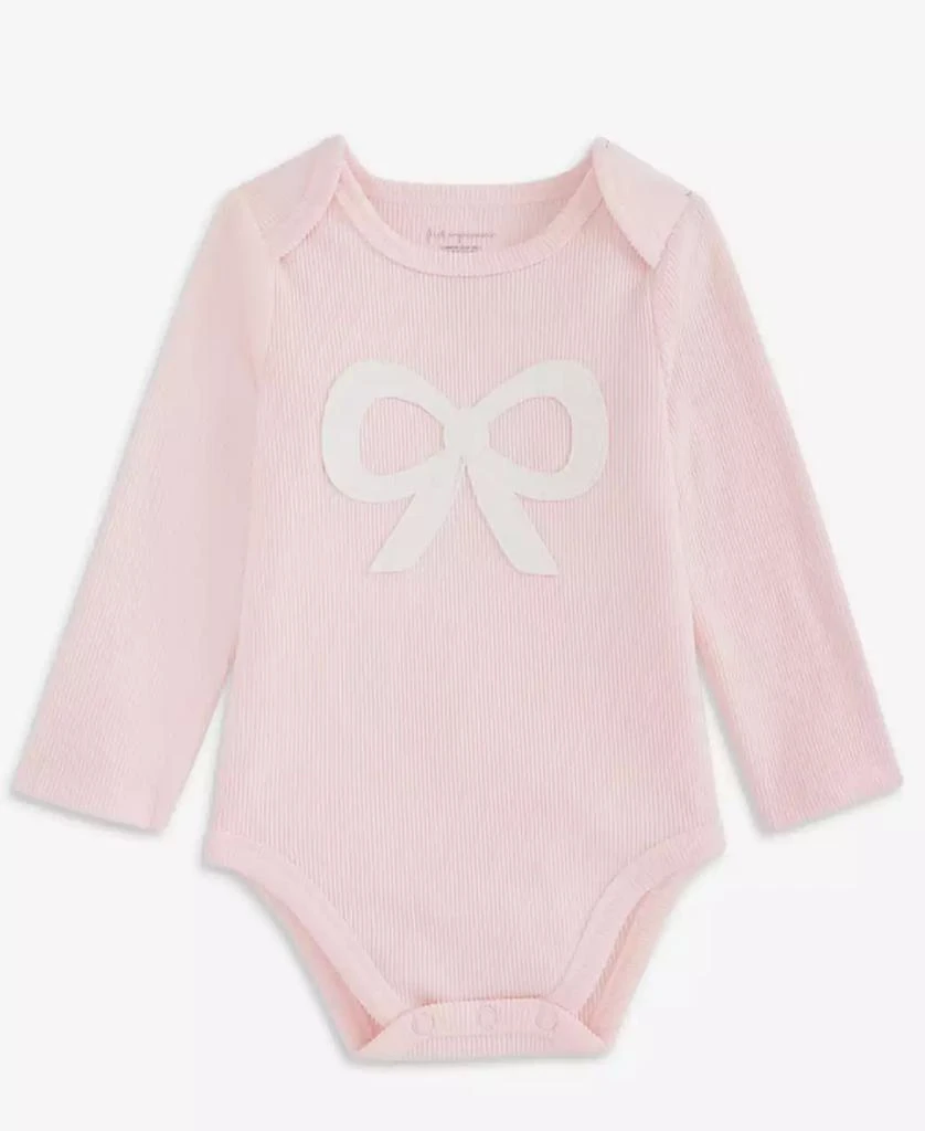 商品First Impressions|Baby Girls Bow Bodysuit, Macy's Exclusive,价格¥45,第1张图片