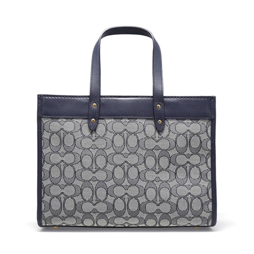 Coach(专柜) 女士海军蓝色标志性提花手提包 C3282B4SHG 商品