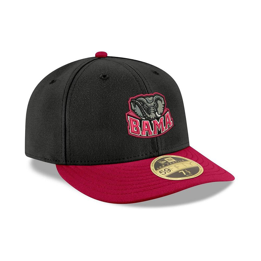 Men's Black, Crimson Alabama Crimson Tide Basic Low Profile 59Fifty Fitted Hat商品第4张图片规格展示