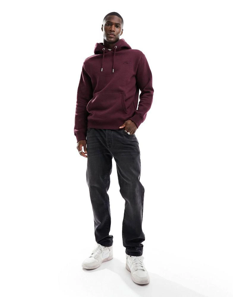 商品Superdry|Superdry essential logo hoodie in Track Burgundy Marl,价格¥555,第3张图片详细描述