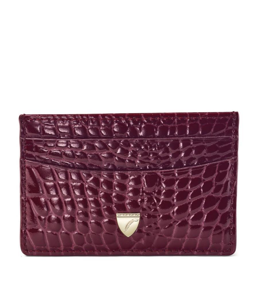 商品Aspinal of London|Croc-Embossed Slim Card Holder,价格¥494,第1张图片