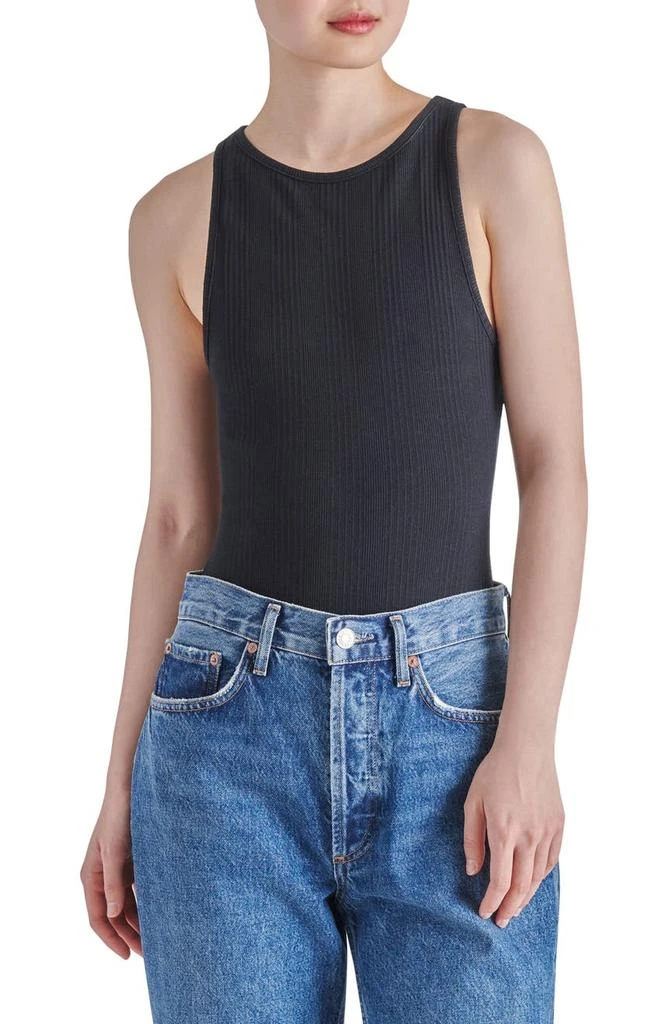 商品Steve Madden|Ribbed Stretch Cotton Bodysuit,价格¥88,第1张图片