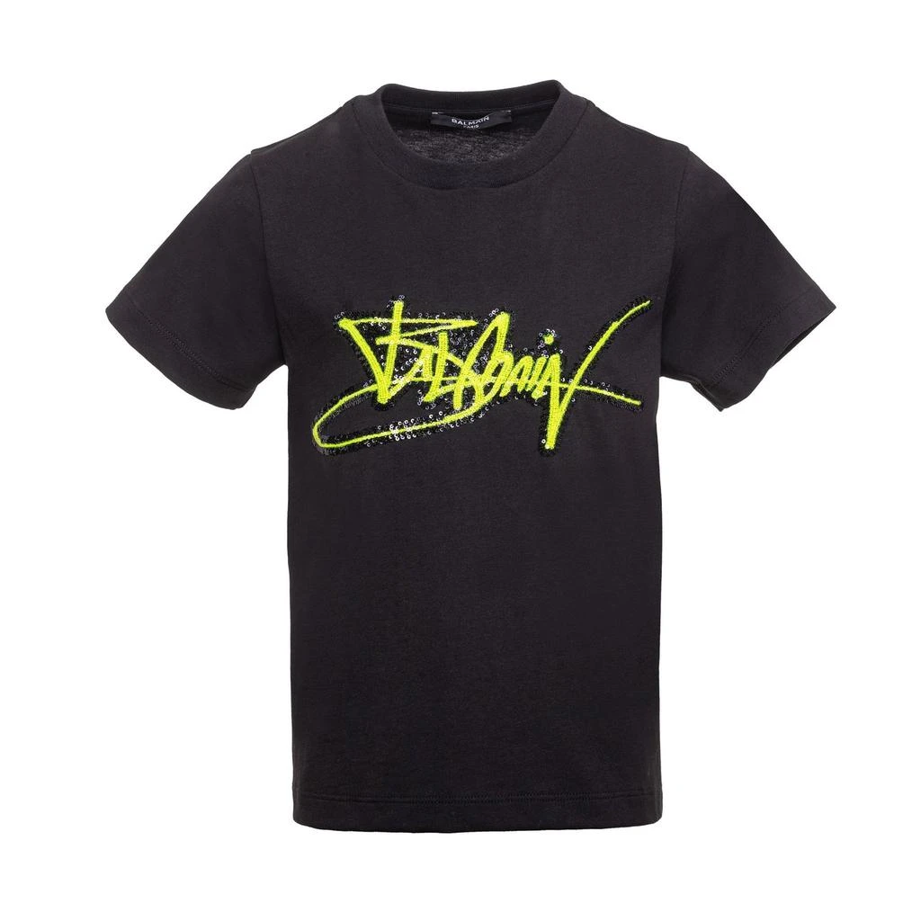 商品Balmain|Balmain Kids Logo Printed Crewneck T-Shirt,价格¥796,第1张图片