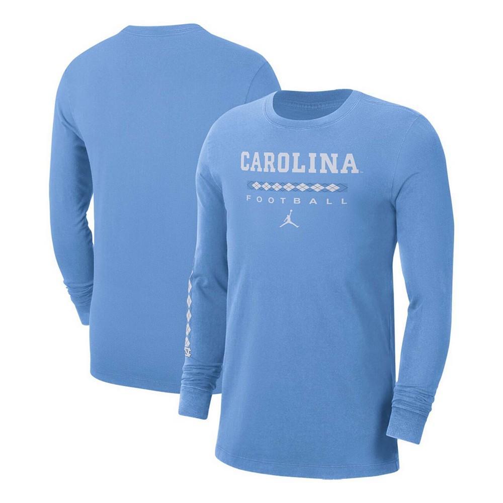 商品Jordan|Men's Light Blue North Carolina Tar Heels Word Long Sleeve T-shirt,价格¥258,第1张图片