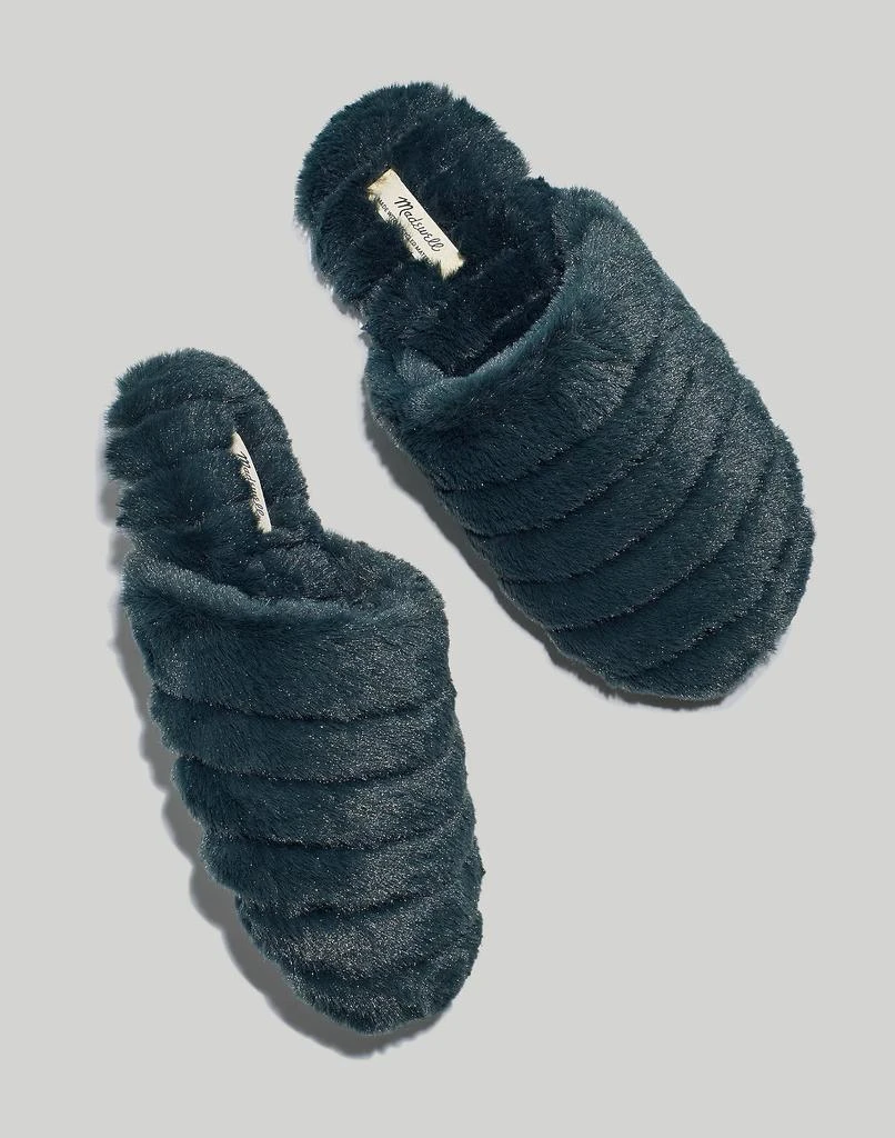 商品Madewell|Quilted Scuff Slippers in Recycled Faux Fur,价格¥278,第1张图片