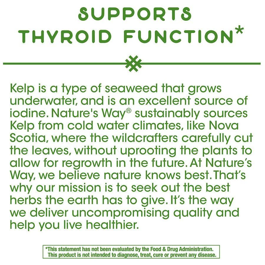 商品Nature's Way|Kelp Vegetarian Capsules,价格¥104,第5张图片详细描述