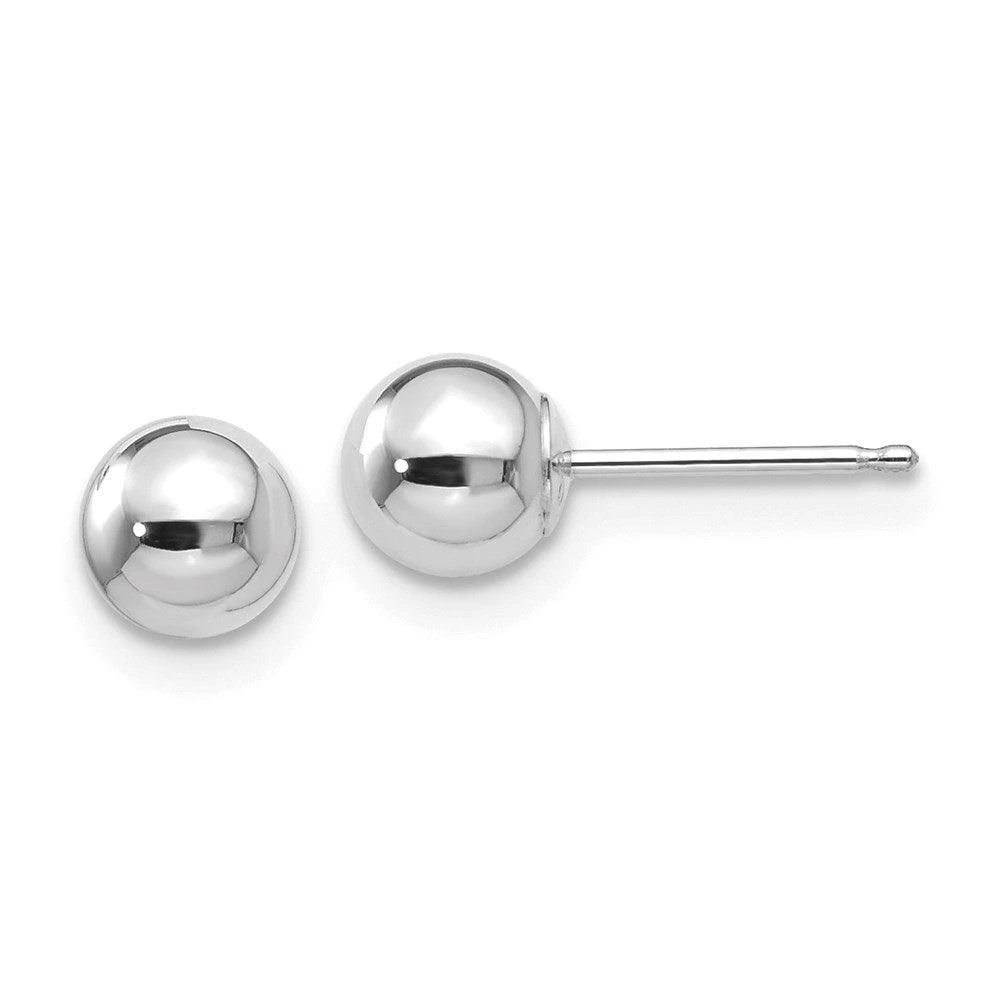 商品Jewelry|14k White Gold Polished 5mm Ball Post Earrings,价格¥339,第1张图片