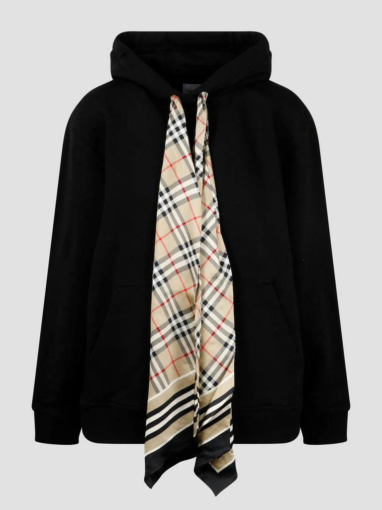 商品Burberry|Fern scarf detail hoodie,价格¥6235,第1张图片