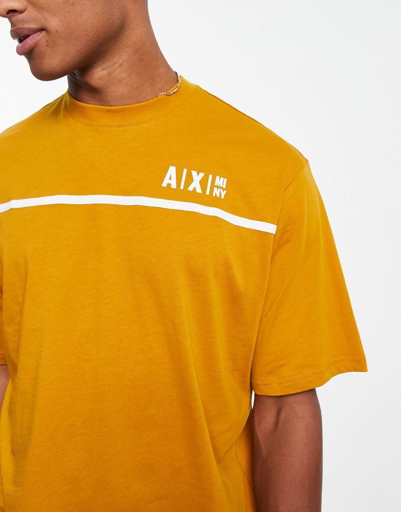 商品Armani Exchange|Armani Exchange logo relaxed fit t-shirt in orange,价格¥501,第5张图片详细描述