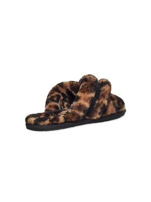 商品UGG|Scuffita Panther Print Dyed Sheepskin Slippers,价格¥416,第3张图片详细描述