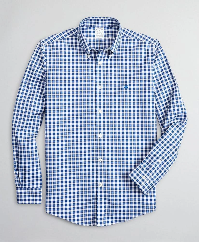 商品Brooks Brothers|Stretch Regent Regular-Fit Sport Shirt, Non-Iron Micro-Check,价格¥413,第1张图片