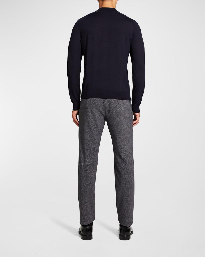 Men's Regal Wool Long-Sleeve Polo Shirt商品第4张图片规格展示