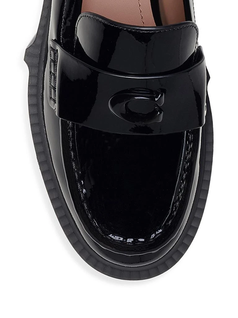 商品Coach|Leah 38MM Patent Leather Loafers,价格¥1448,第4张图片详细描述