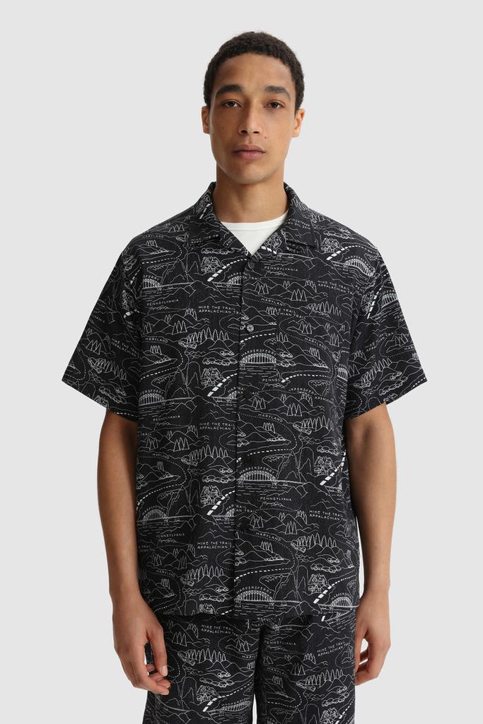 Tencel Shirt with Trail Pattern商品第1张图片规格展示