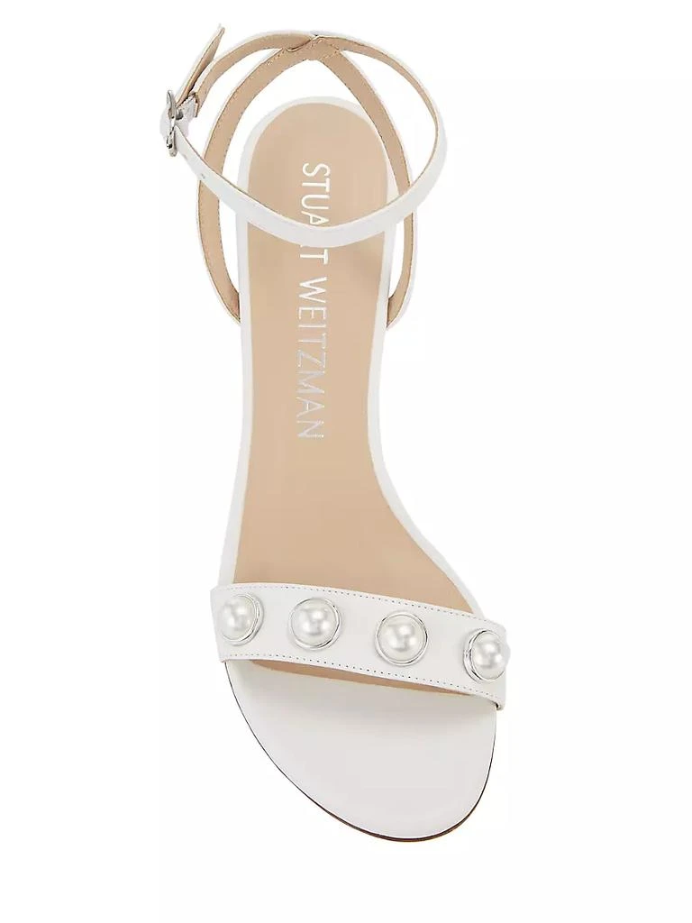 商品Stuart Weitzman|Nearlybare Portia 85MM Leather Sandals,价格¥3665,第5张图片详细描述