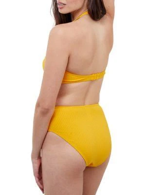商品Profile by Gottex|Ribbed High-Waist Bikini Bottom,价格¥80,第2张图片详细描述