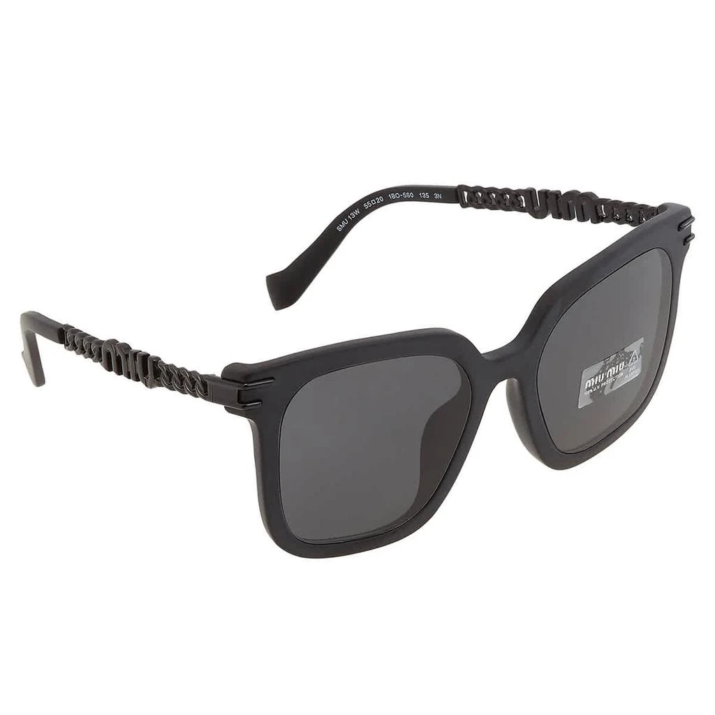 商品Miu Miu|Dark Grey Square Ladies Sunglasses MU 13WS 1BO5S0 55,价格¥1462,第3张图片详细描述