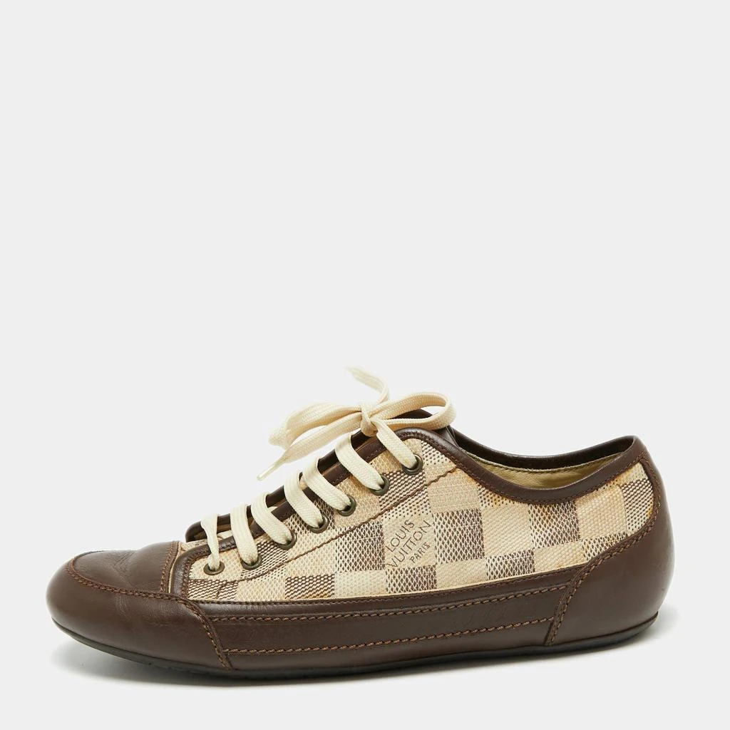 商品[二手商品] Louis Vuitton|Louis Vuitton Damier Azur Canvas and Leather Sneakers Size 40,价格¥2345,第1张图片