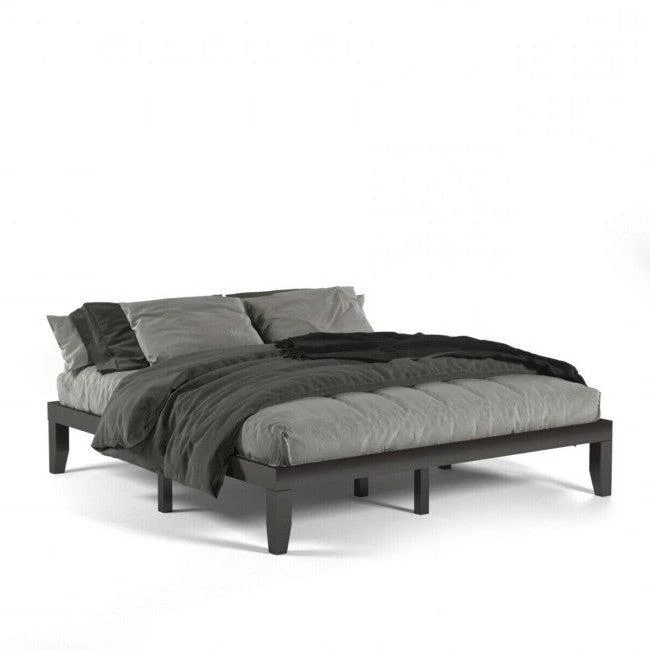 商品QuikFurn|14 Inch Modern Rubberwood Chocolate Platform Bed in King Size,价格¥4895,第3张图片详细描述