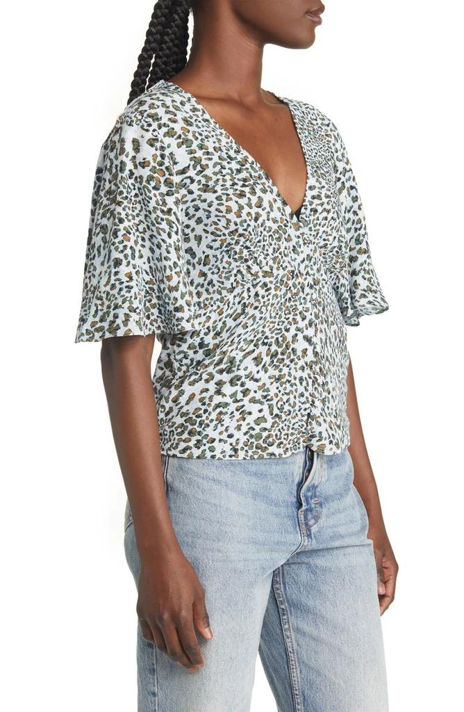 商品Topshop|Animal Print Button-Up Blouse,价格¥122,第3张图片详细描述