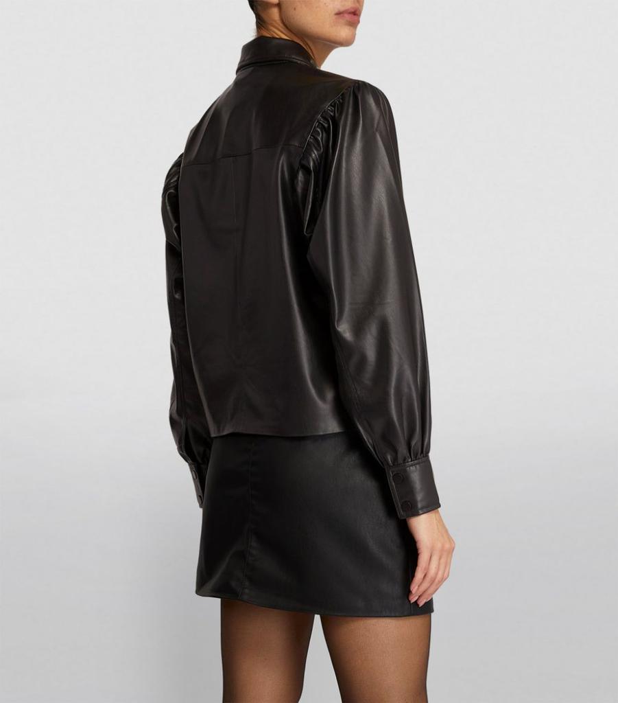 商品ALL SAINTS|Faux Leather Bella Shirt,价格¥1211,第6张图片详细描述