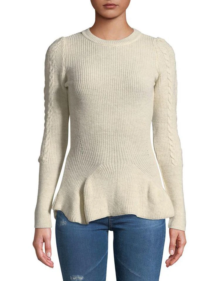 商品Miss Selfridge|Cable-Knit Peplum Sweater,价格¥245,第1张图片