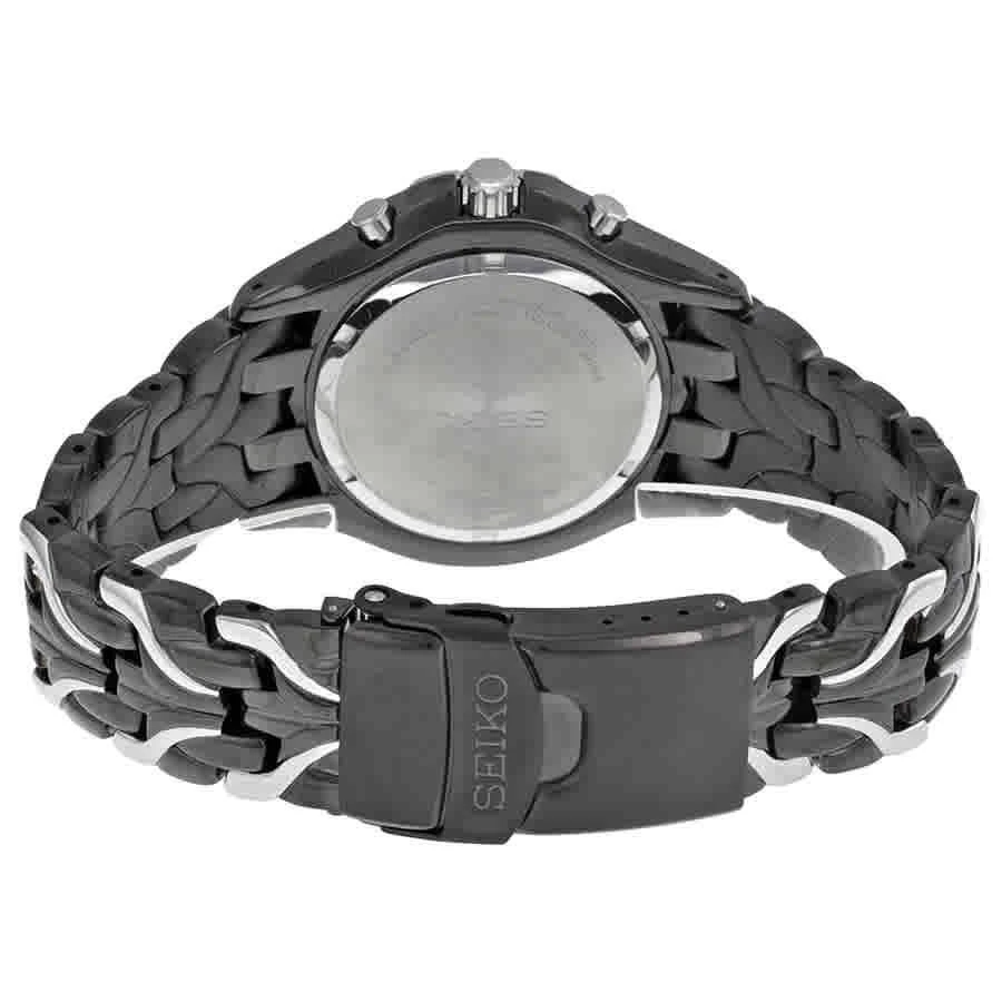 商品Seiko|Solar Chronograph Black Dial Stainless Steel Men's Watch SSC139,价格¥1866,第3张图片详细描述
