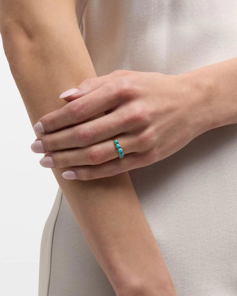 商品Jennifer Meyer|18K Yellow Gold Graduated Turquoise Ring, Size 6.5,价格¥16710,第2张图片详细描述