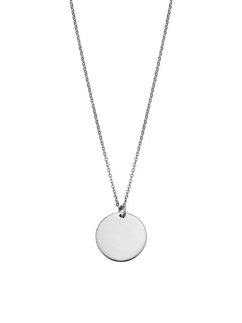 14K White Solid Gold Manhattan Pendant Necklace商品第1张图片规格展示