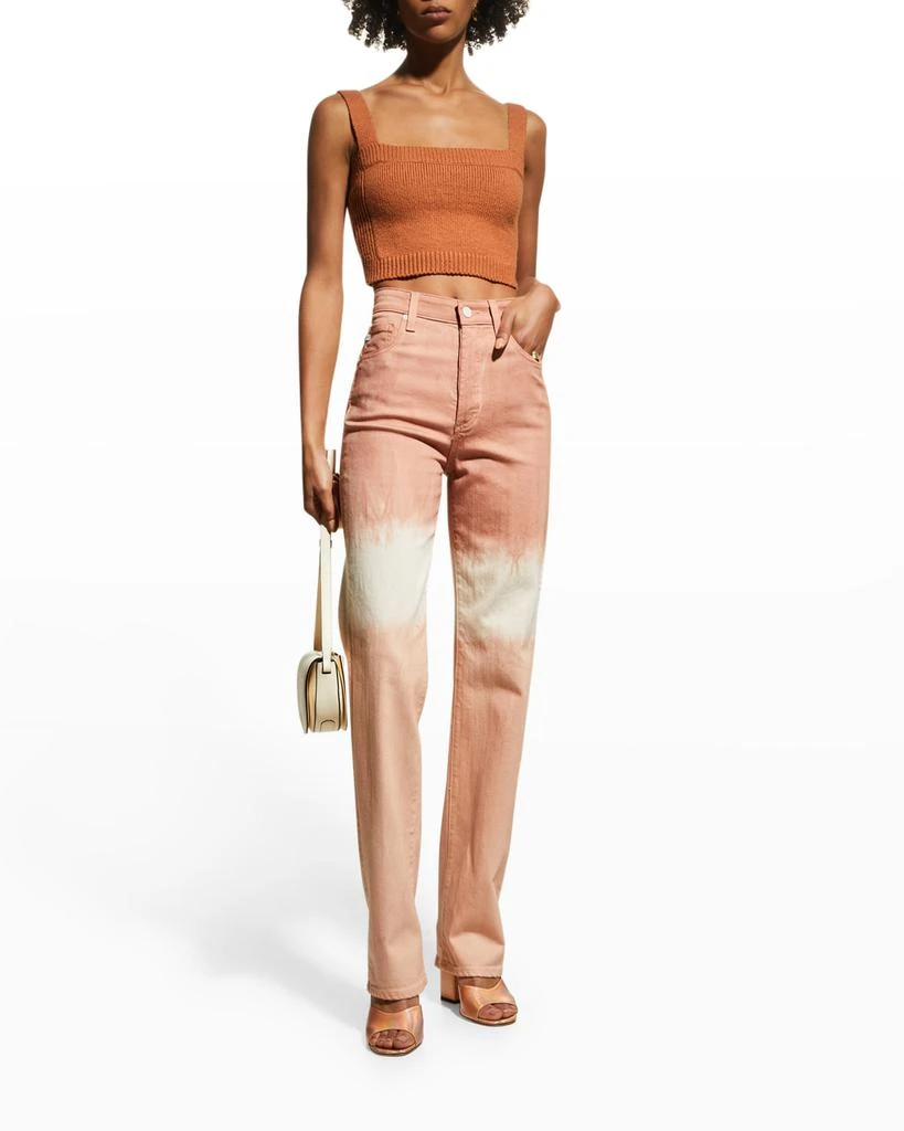 商品AG Jeans|Alexxis Straight-Leg Tie-Dye Colored Jeans,价格¥630,第3张图片详细描述