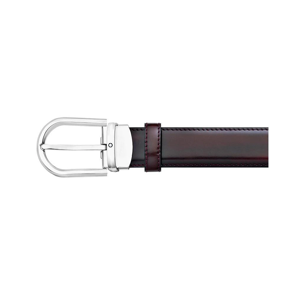 商品MontBlanc|Men's Horseshoe Buckle Leather Belt,价格¥2824,第3张图片详细描述