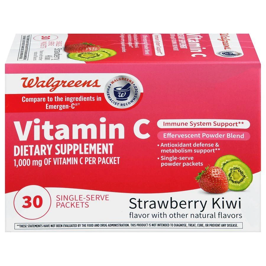 商品Walgreens|Vitamin C 1,000 mg Single-Serve Packets,价格¥108,第1张图片